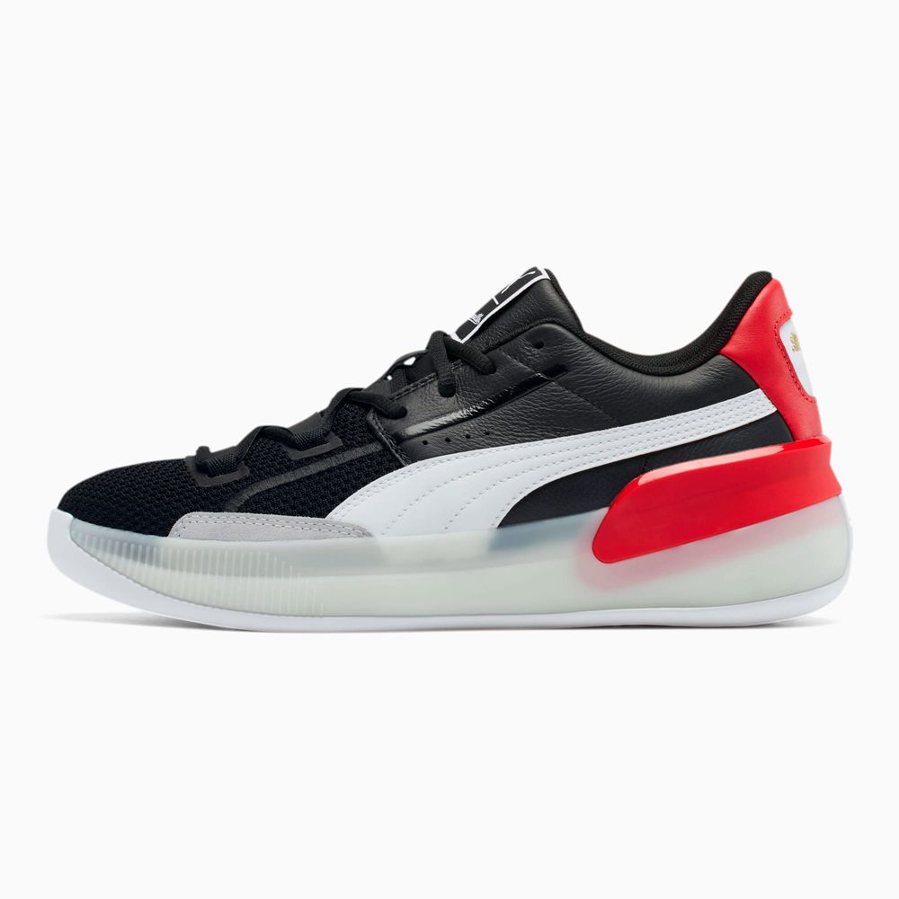 Puma Clyde Hardwood Week of Greatness Férfi Kosárlabda Cipő - Fekete/Piros ( Hungary - QCYJA9268 )